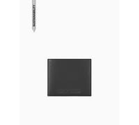 Armani Exchange Men's Madrid, Essential, Metal Logo Bi-Fold Wallet,Black,One Size