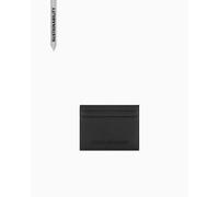 Armani Exchange Men's Madrid, Essential, Metal Logo Bicoloured Travel Accessory- Envelope Card Holder,Black,One Size