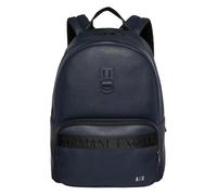 Armani Exchange Men's Pantelleria, Logo tape, metal logo,backpack,Blue,one size