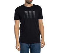 Armani Exchange Men's Plain 3D Printed Front Logo T-Shirt,Blue,XL