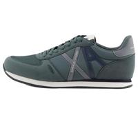 Armani Exchange Men's Rio, Side Logo Sneaker Lace up Green+ Night Sky,41.5