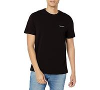 Armani Exchange Men's Short Sleeve Micro Milano/Ny Logo T-Shirt Black,M