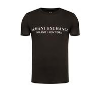 Armani Exchange Men's Short Sleeve Milan New York Logo Crew Neck T-Shirt Black,L