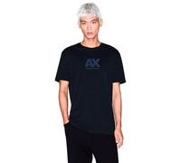 ARMANI EXCHANGE Regular Fit T-Shirt aus reiner Baumwolle mit Logo-Print in Black, Größe L