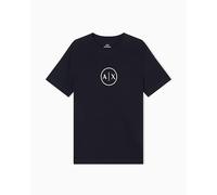 Armani Exchange Men's Short Sleeve Round Collar Circle Logo T-Shirt Blue S