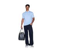 Armani Exchange Men's Short Sleeve Side Logo Three-Button Collar, Polo Shirt, Blue, XL