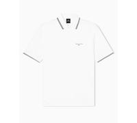 Armani Exchange Men's Short Sleeve Side Logo Three-Button Collar, Polo Shirt, Off White, L