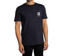 Armani Exchange T-Shirt 1er Pack Kurzarm mit seitlichem Monogramm-Logo Herren Blau L