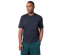Armani Exchange Men's Short Sleeve Side Pocket Round Collar T-Shirt Blue L