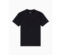 Armani Exchange Men's Short Sleeve Tone on Tone Logo Round Collar T-Shirt Black L