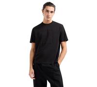 Armani Exchange Men's The Grid, Sustainable, Embossed Logo Lettering T-Shirt Black,XL