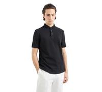 Armani Exchange Men's The Grid, Sustainable, Embroidered Front Logo Polo Shirt Black,M