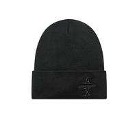 Armani Exchange Men's, The Grid, Sustainable, Embroidered Logo Beanie Hat, Black, One Size
