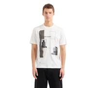Armani Exchange Men's The Urban expeditio, Sustainable, Photo Print, hd Logo T-Shirt Off White Milano,L