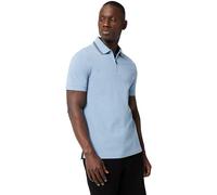 Armani Exchange Men's Urban, Short Sleeve Zip Closure Collar, Polo Shirt, Blue, M