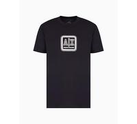 Armani Exchange Men's Utility Edge,Sustainable, Sqaure Logo,Regular Fit,Blue,XS