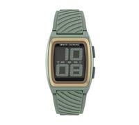 Digitaluhr ARMANI EXCHANGE, grün, goldfarben, Armbanduhren, Herren, Digitaluhr, Quarzuhr, Armbanduhr, Damenuhr, Herrenuhr, Silikonarmband, digital (43056709-0) grün, goldfarben