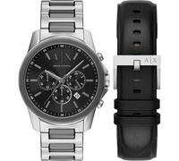 Chronograph ARMANI EXCHANGE, schwarz (edelstahlfarben, anthrazit), Armbanduhren, Herren, Chronograph, Quarzuhr, Armbanduhr, Herrenuhr, Edelstahlarmband (22784652-0) edelstahlfarben, anthrazit