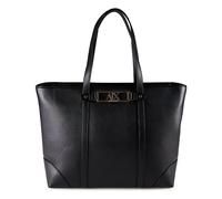 Armani Exchange Women's Polly, Gold logo plate, Shoulder strap, SHOPPING BAG, Black, One size