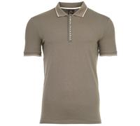 AX ARMANI EXCHANGE Herren Poloshirt - Hidden Buttons, Cotton Stretch Roasted Cashew M