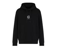 Armani Exchange Herren Hoodie AX – Baumwoll-Mix, Kapuze, Logo – Schwarz S