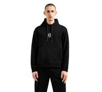 Armani Exchange Sweatshirt Icon Project Herren – gesticktes Logo, Kapuze, Baumwoll-Mix – Schwarz XL