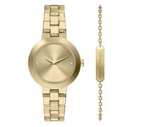 Armani exchange quarz goldfarbenem damen uhr mit goldfarbenem zifferblatt und edelstahl armband one_size Gold