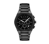 Armani Exchange Chronograph SYNC Herrenuhr 42 mm Quarz Edelstahlarmband Schwarz