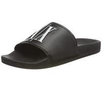 Armani Exchange Sandal Pu+Icon Print, Damen Zehentrenner, Schwarz (Black+White Logo 00002), 38 EU (5 UK)