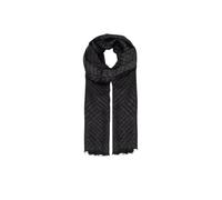 Armani Exchange Schwarzer Pashmina für Damen und Herren, zeichnet sich durch eine Jacquard-Textur mit Logo aus