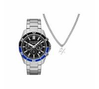 Armani Exchange Herren Analog Quarz Uhr mit Edelstahl Armband AX7166SET