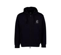 AX ARMANI EXCHANGE Herren Sweatjacke mit Kapuze - Hoodie Full-Zip, Baumwoll-Mix Dunkelblau XL