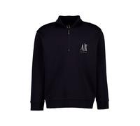Armani Exchange Herren Icon Project Embroidered Logo Front Zip Sweatshirt, Dunkles Marineblau, XXL