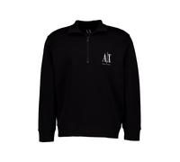 Armani Exchange Herren Icon Project Embroidered Logo Front Zip Sweatshirt, Schwarz, M