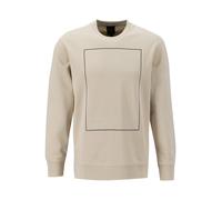 ARMANI EXCHANGE Sweatshirt Herren Slim Fit Rundhals Baumwolle beige Logo und Motiv, L