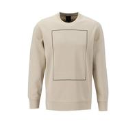 ARMANI EXCHANGE Sweatshirt Herren Slim Fit Rundhals Baumwolle beige Logo und Motiv, XL