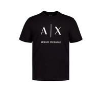 ARMANI EXCHANGE T-Shirt Herren Slim Fit Kurzarm Rundhals Baumwolle schwarz, S