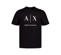 ARMANI EXCHANGE T-Shirt Herren Slim Fit Kurzarm Rundhals Baumwolle schwarz, XXL