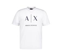 ARMANI EXCHANGE T-Shirt Herren Slim Fit Kurzarm Rundhals Baumwolle weiß, L