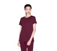 Armani Exchange Damen TShirt Herbst Bordeaux Strass - Größe: S