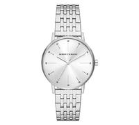 Armani Exchange Uhr für Damen, Dreizeigerwerk, 36MM Silbernes Edelstahlgehäuse mit Edelstahlarmband, AX5578