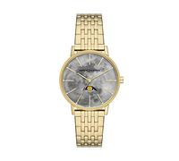 Armani Exchange Uhr für Damen, Quarz/Multi Uhrwerk, 36MM Gold Edelstahlgehäuse mit Edelstahlarmband, AX5586