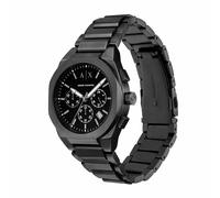 Armani Exchange Chronograph SYNC Herrenuhr 42 mm Quarz Edelstahlarmband Schwarz