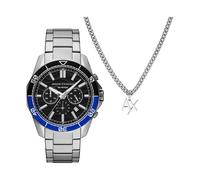 Armani Exchange Herren Analog Quarz Uhr mit Edelstahl Armband AX7166SET