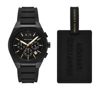 Armani Exchange Herren Analog Quarz Uhr mit Silikon Armband AX7165SET