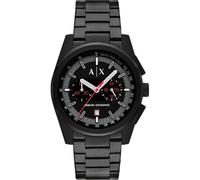 Chronograph ARMANI EXCHANGE, schwarz, Armbanduhren, Herren, Quarzuhr, Armbanduhr, Herrenuhr, Edelstahlarmband, Tag, Stoppfunktion (77165164-0) schwarz