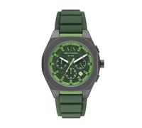 Chronograph ARMANI EXCHANGE "SYNC", grün, khaki, Armbanduhren, Damen, Chronograph, Quarzuhr, Armbanduhr, Herrenuhr, Silikonarmband, analog, Tag (42966866-0) grün, khaki
