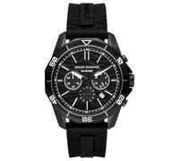 Armani Exchange Watch For Men, Quarz-Chronographenwerk und 44mm Gehäusegröße mit Silikonarmband