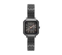 Quarzuhr ARMANI EXCHANGE, schwarz, goldfarben, schwarz, Armbanduhren, Damen, Armbanduhr, Damenuhr, Edelstahlarmband, analog (77117157-0) schwarz, goldfarben, schwarz