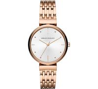 Armani Exchange Watch For Women, Quarz-Dreizeigerwerk und 36mm Gehäusegröße mit Edelstahlarmband